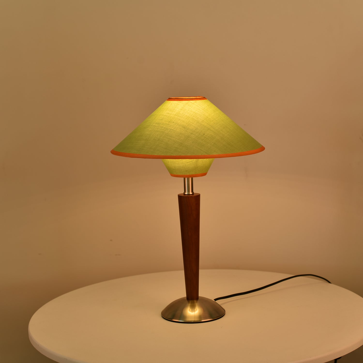 Alderwood Linen Shade Table Lamp