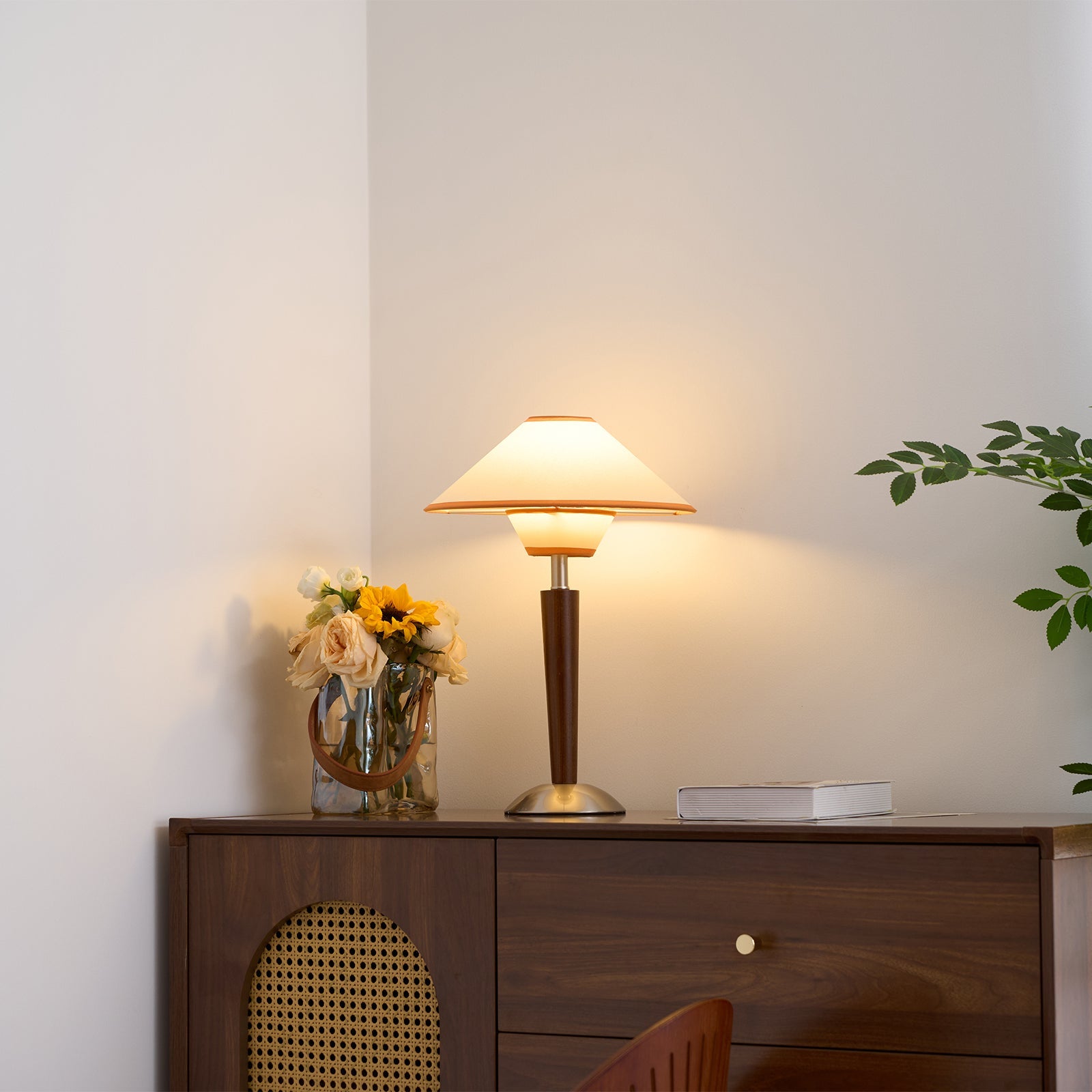 Alderwood Linen Shade Table Lamp