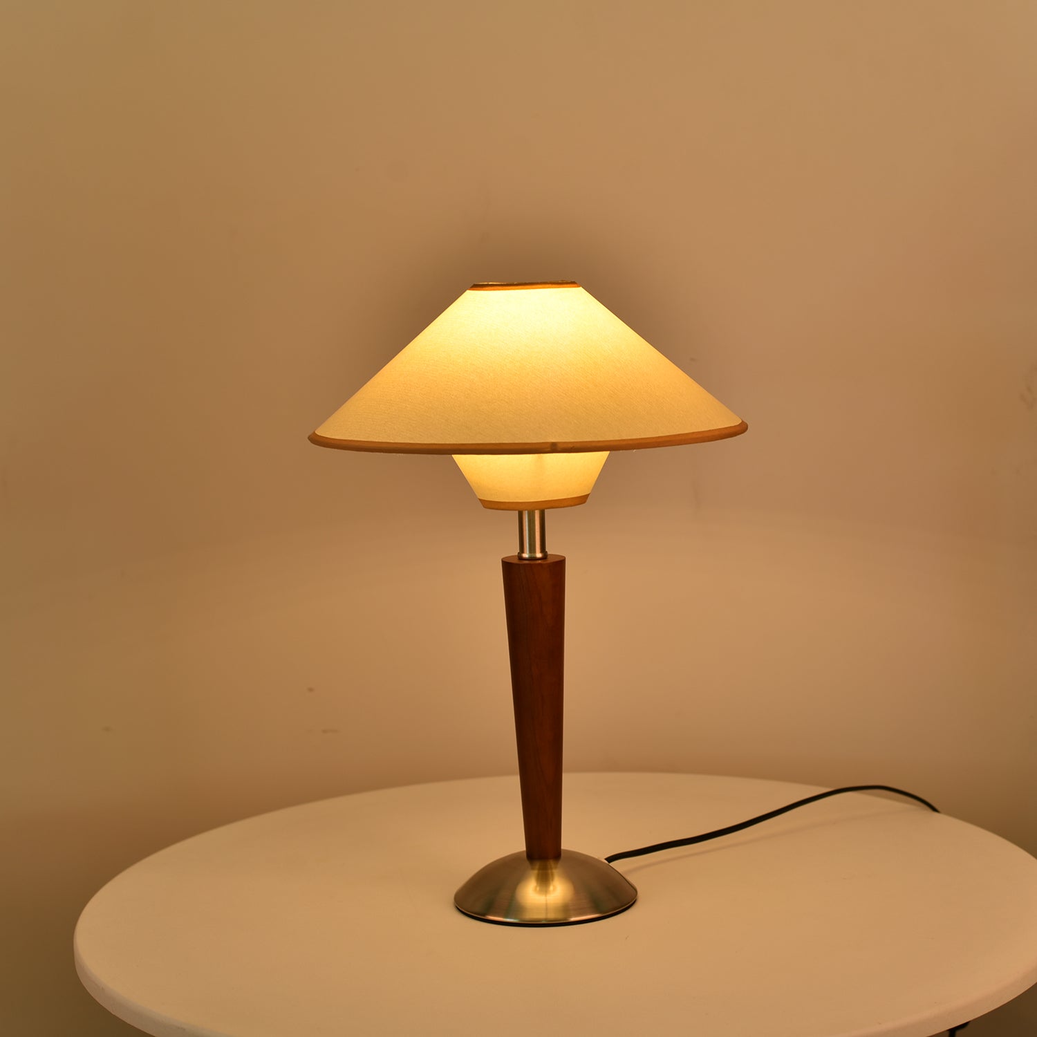 Alderwood Linen Shade Table Lamp