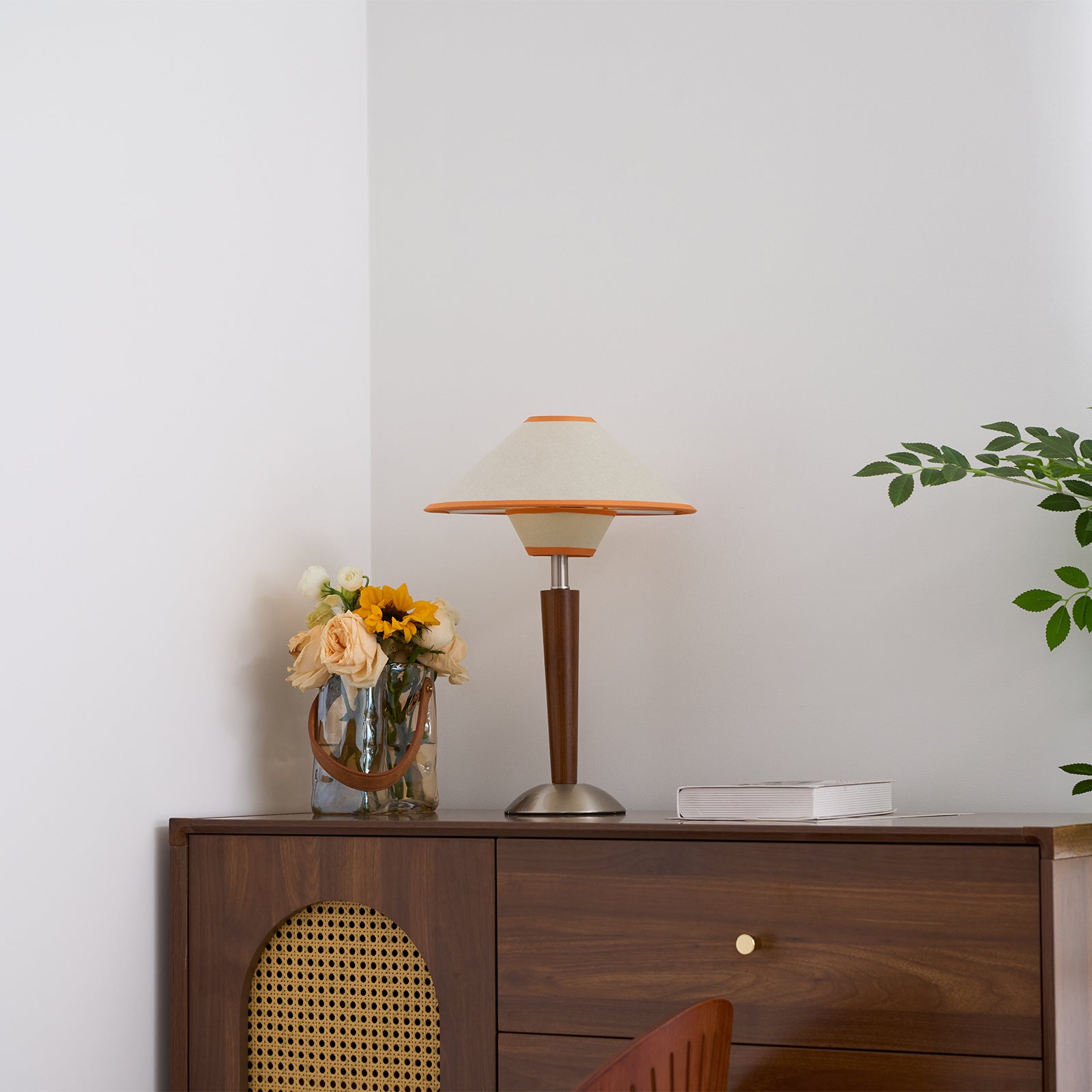 Alderwood Linen Shade Table Lamp