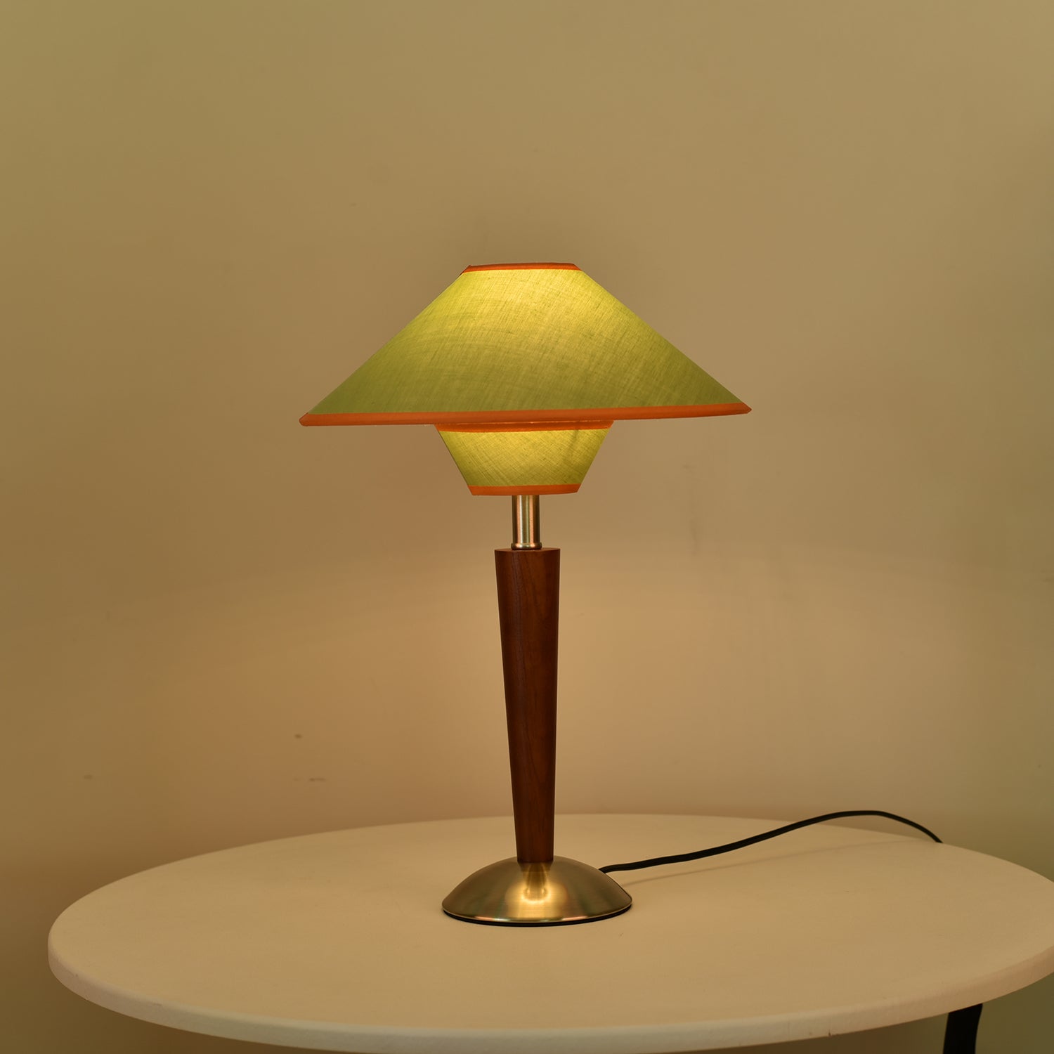 Alderwood Linen Shade Table Lamp