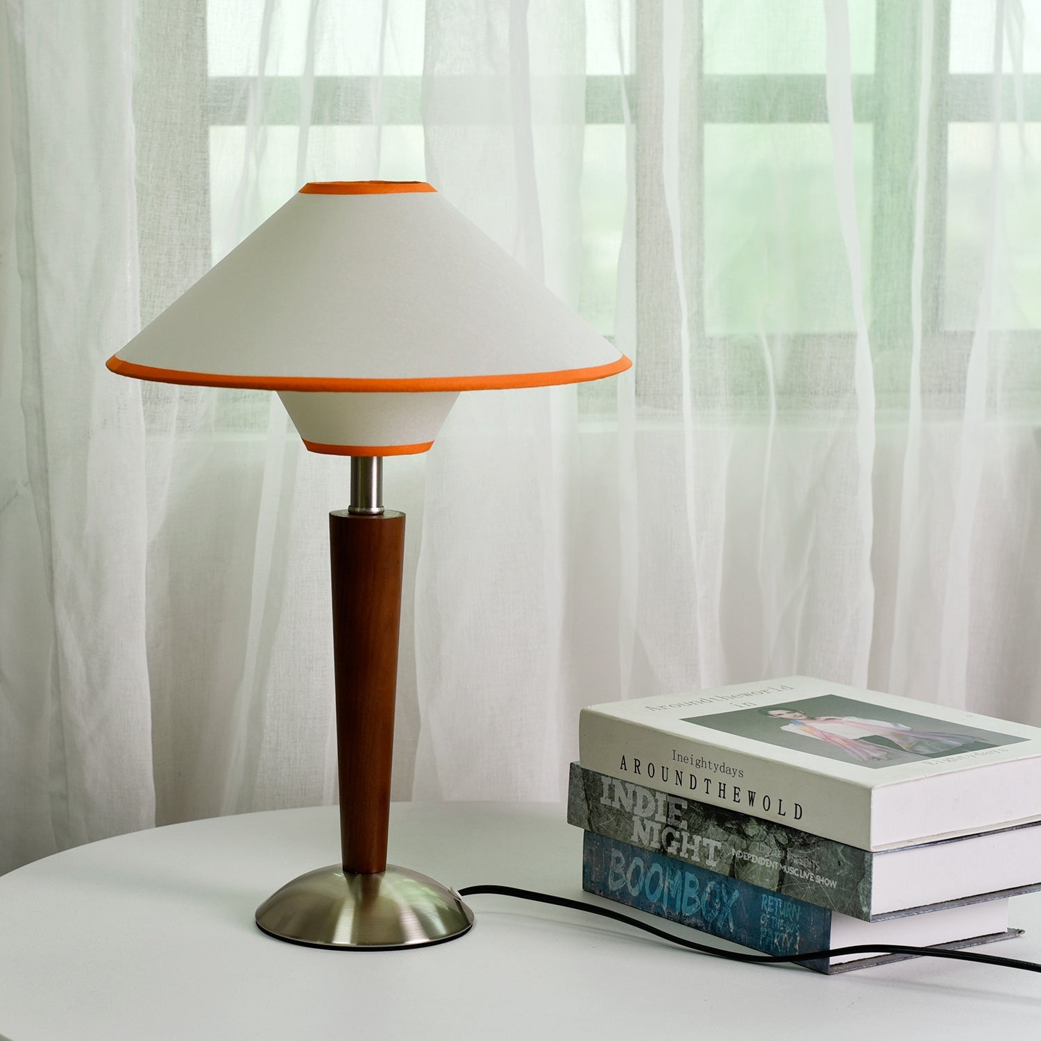 Alderwood Linen Shade Table Lamp