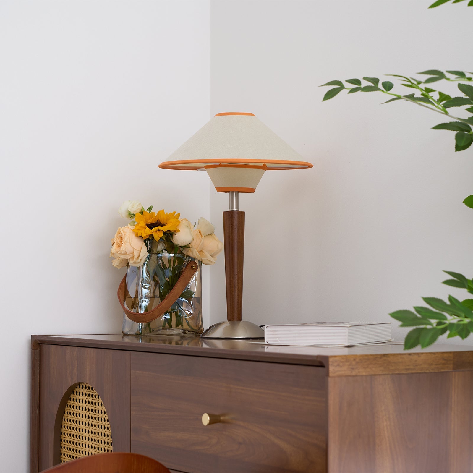 Alderwood Linen Shade Table Lamp