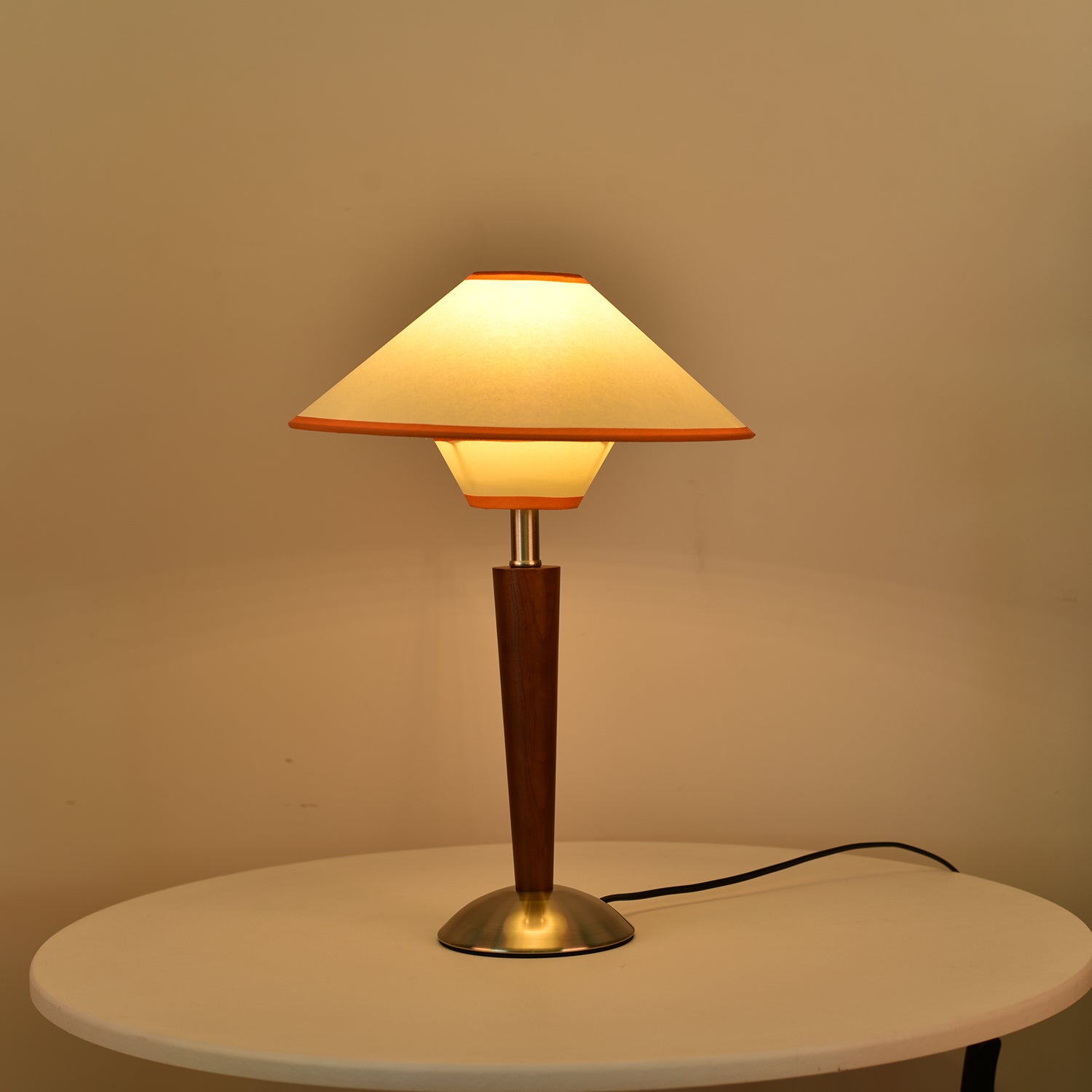 Alderwood Linen Shade Table Lamp