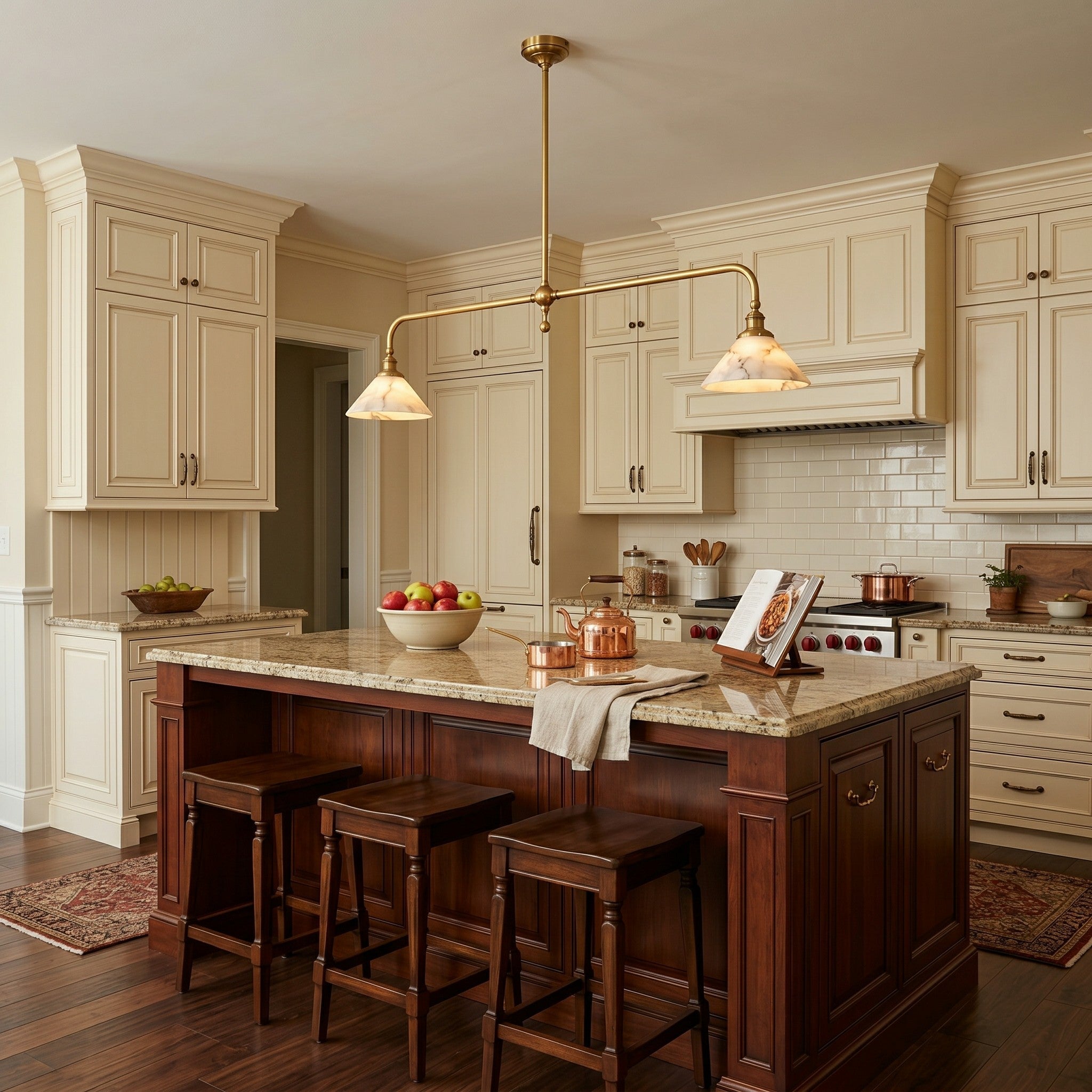 Alabaster Linear Island Pendant Light