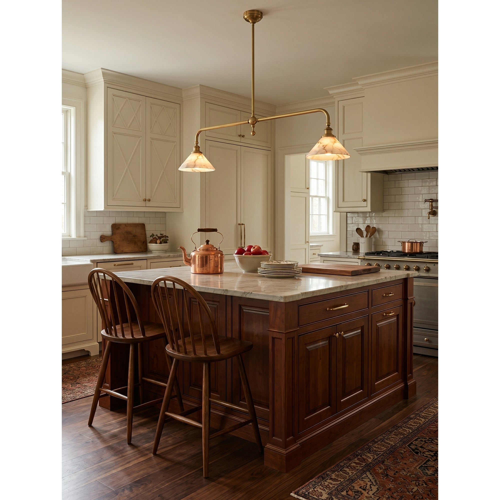 Alabaster Linear Island Pendant Light