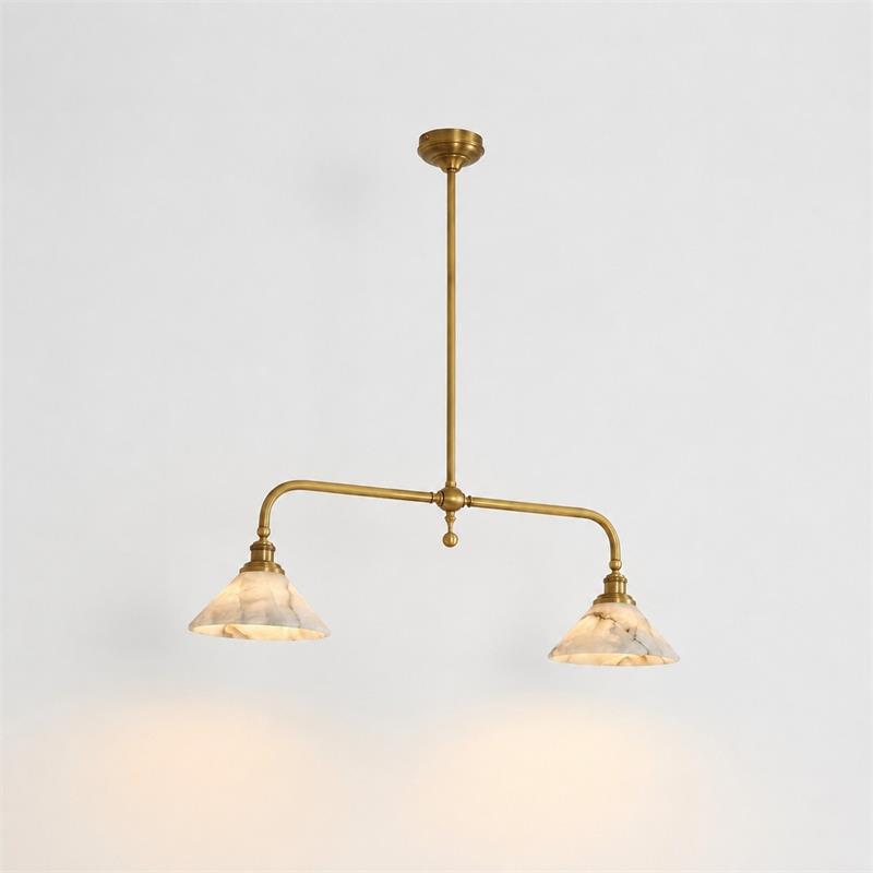 Alabaster Linear Island Pendant Light