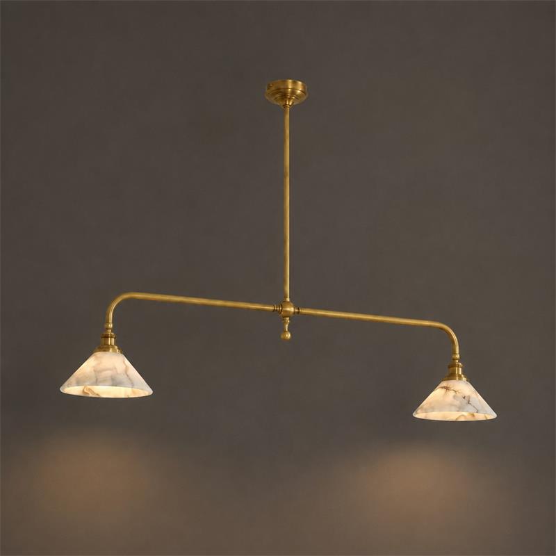 Alabaster Linear Island Pendant Light