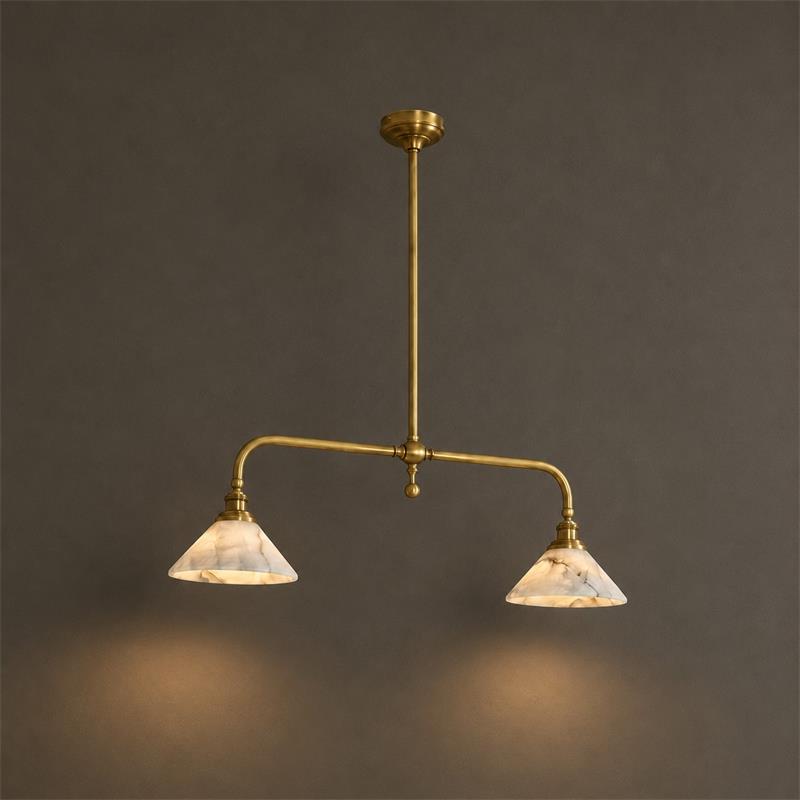 Alabaster Linear Island Pendant Light