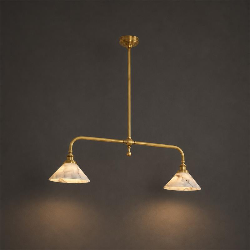 Alabaster Linear Island Pendant Light