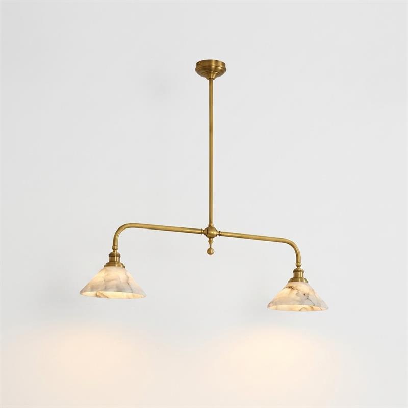 Alabaster Linear Island Pendant Light