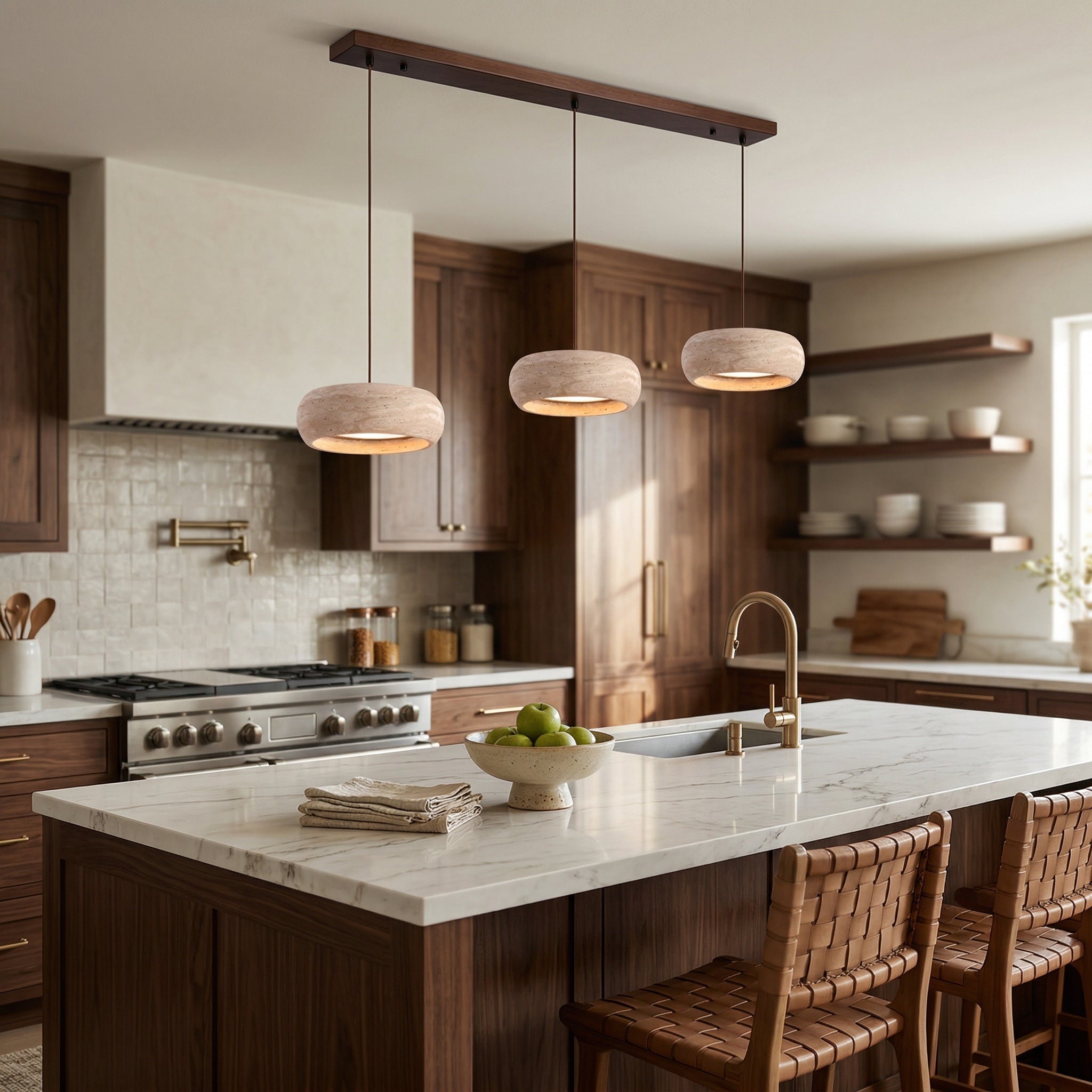 Cava Travertine Linear Pendant