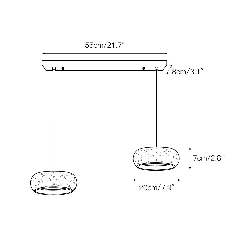 Cava Travertine Linear Pendant