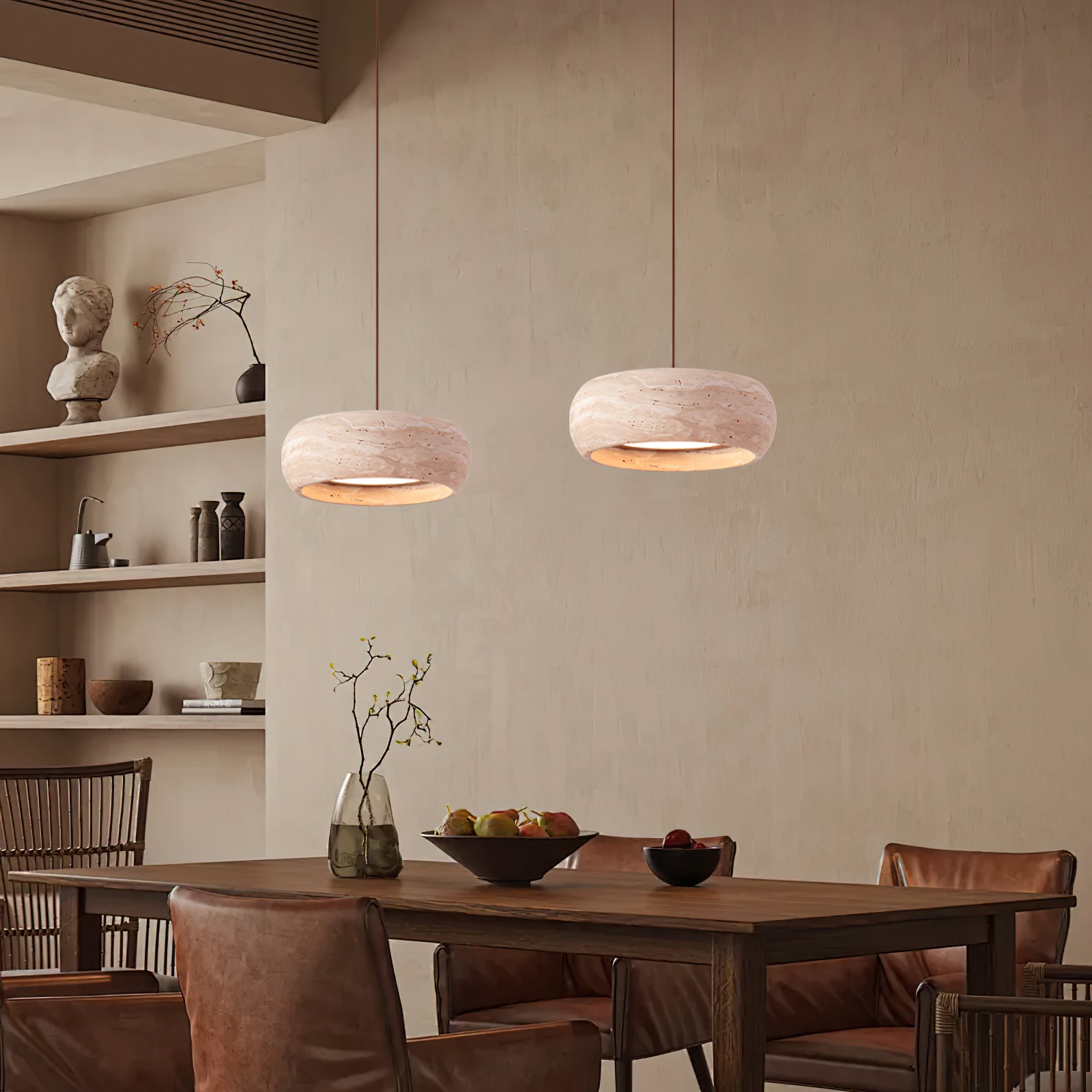 Cava Travertine Linear Pendant