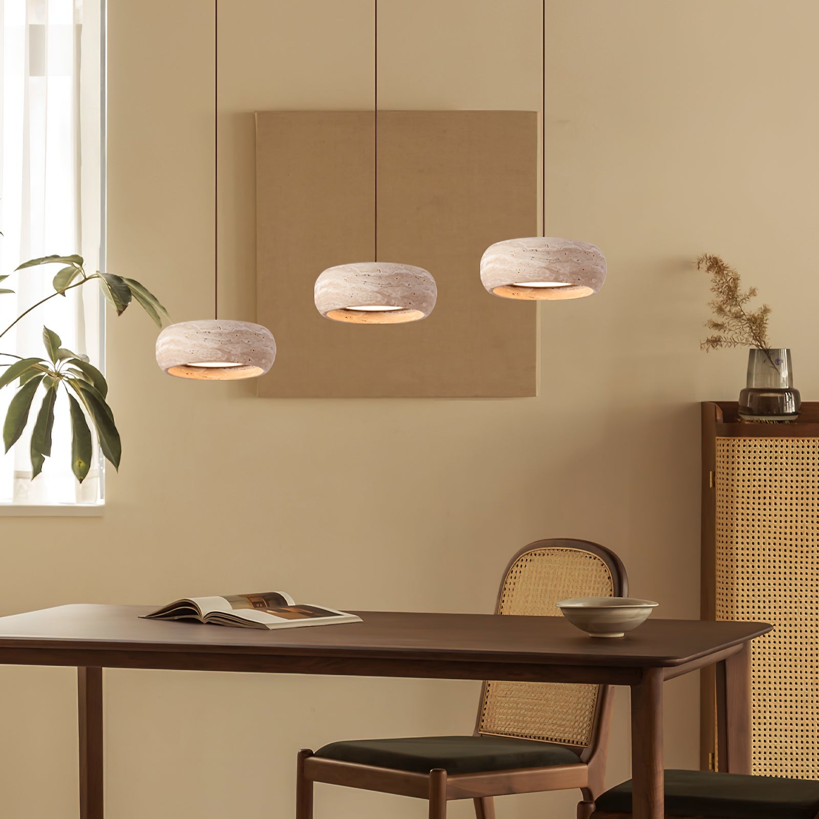 Cava Travertine Linear Pendant