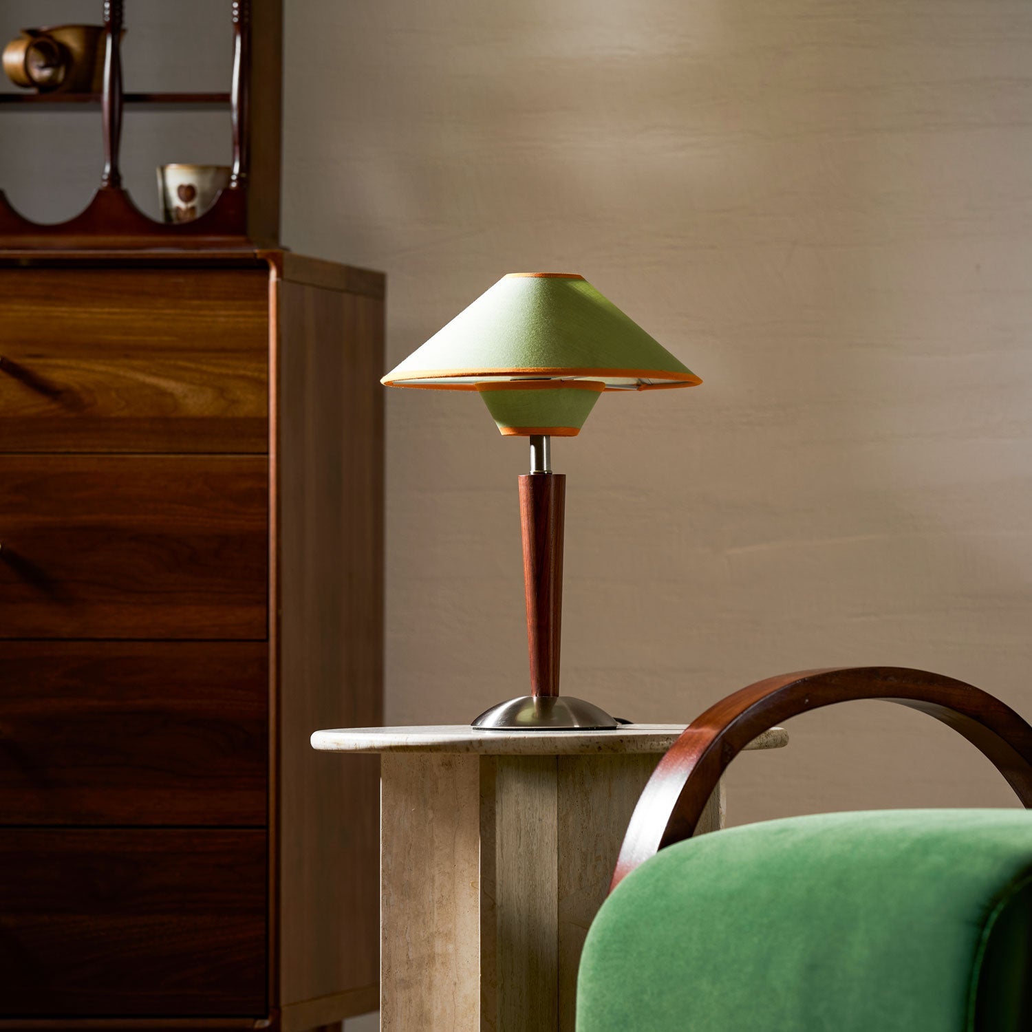 Alderwood Linen Shade Table Lamp
