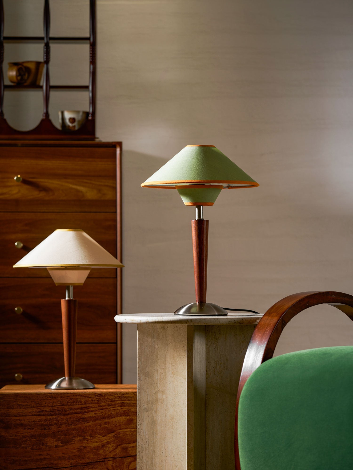 Alderwood Linen Shade Table Lamp