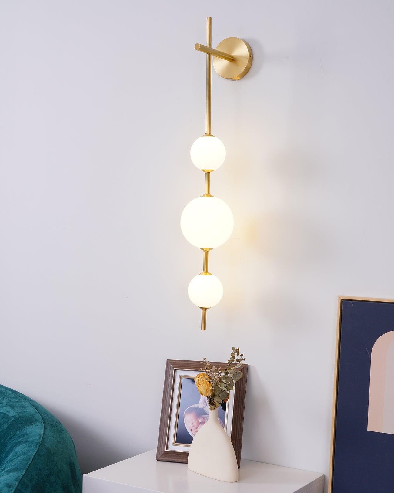Perla Stacked Orb Sconce