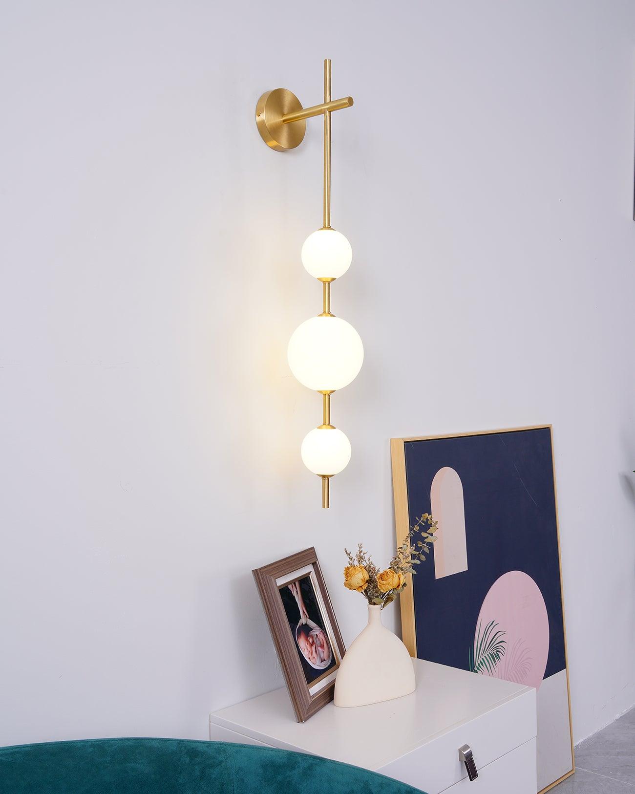 Perla Stacked Orb Sconce
