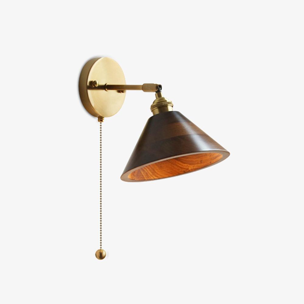 Torva Walnut & Brass Dome Sconce