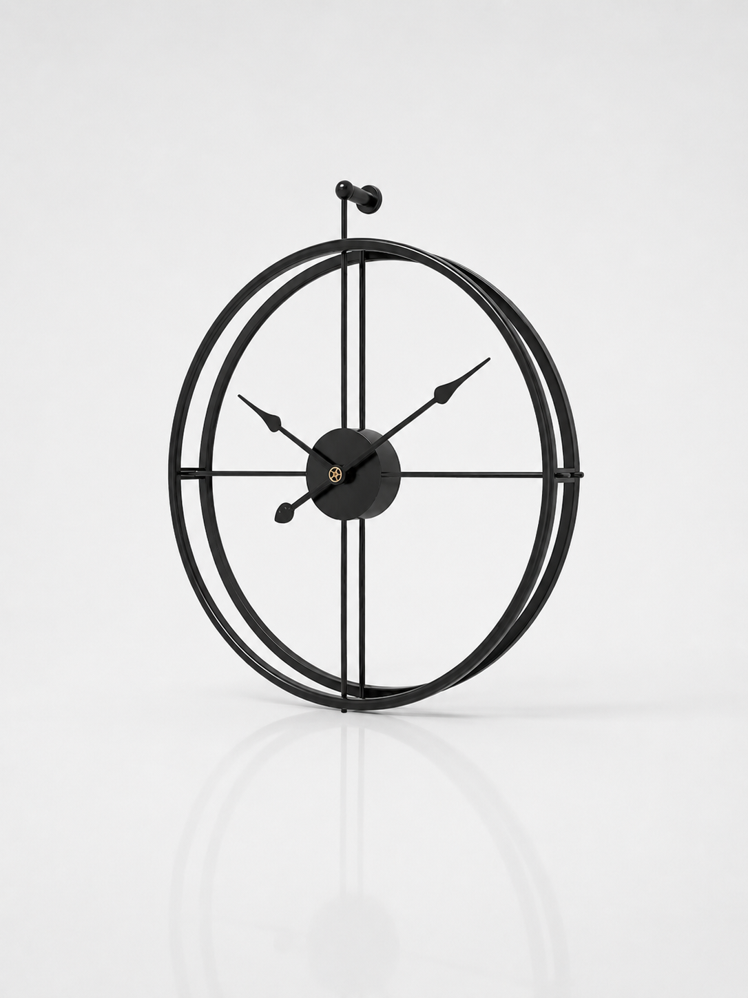 Oversized Open-Frame Metal Wall Clock