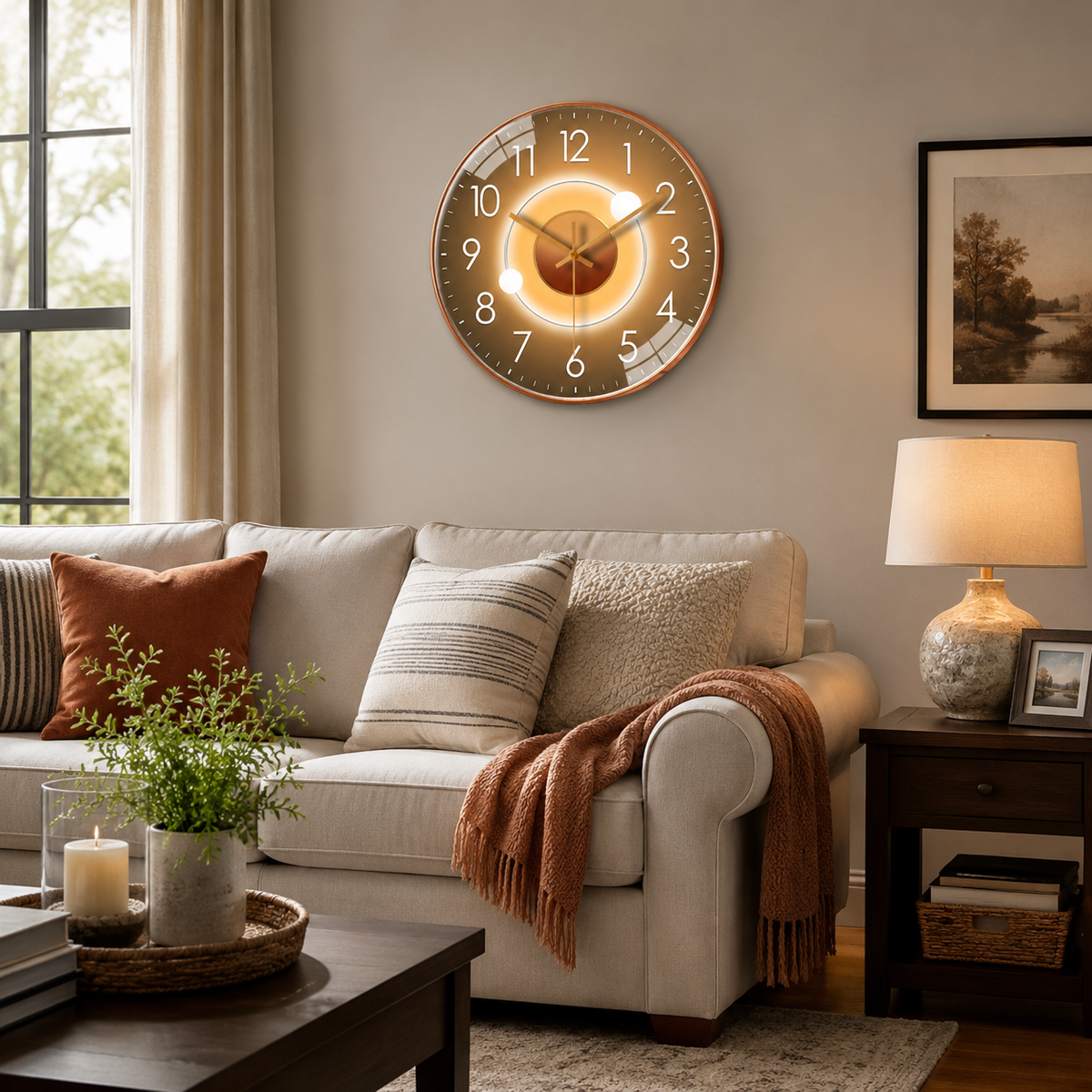 Clear Glass Dial Wall Clock