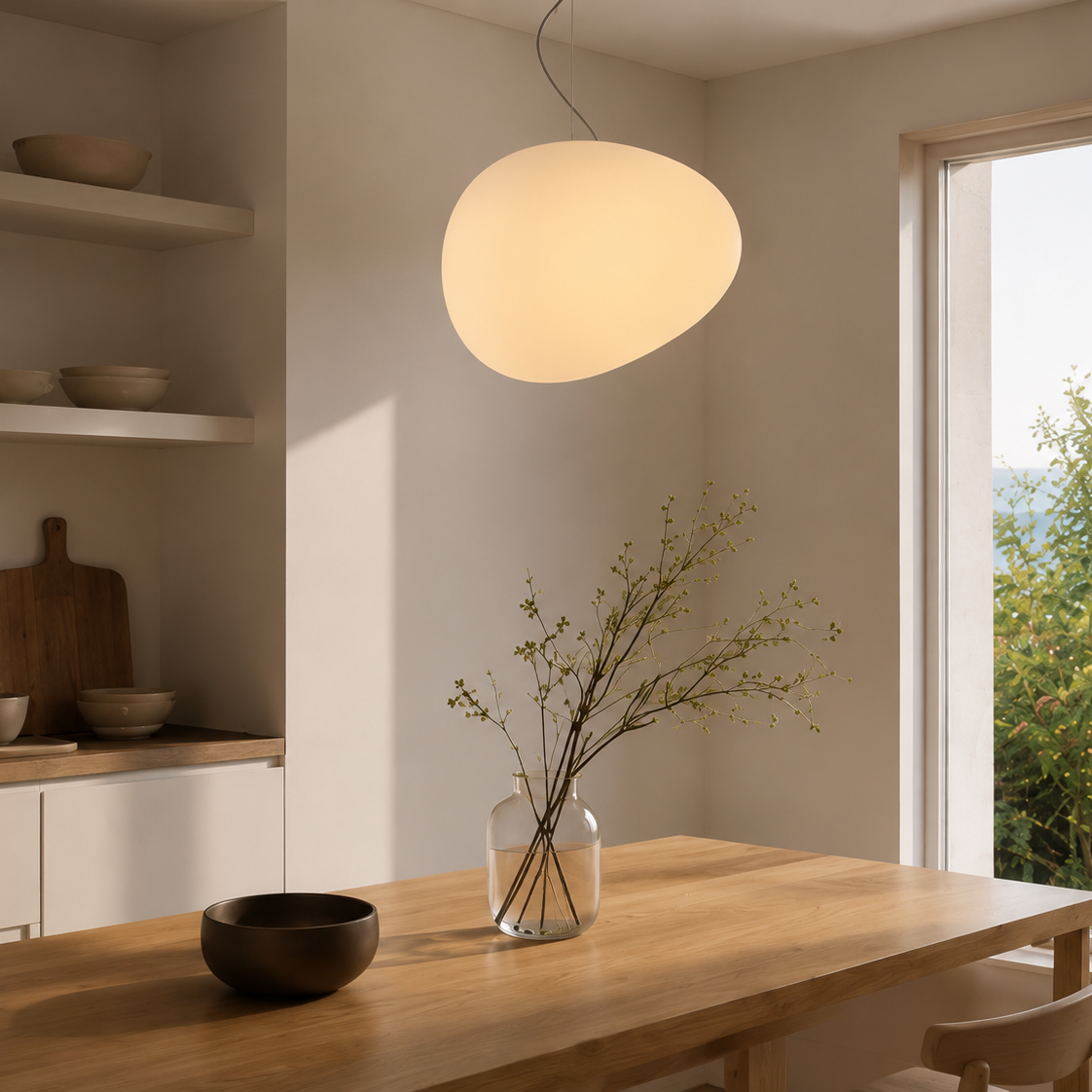 Ivory Egg Pendant Light