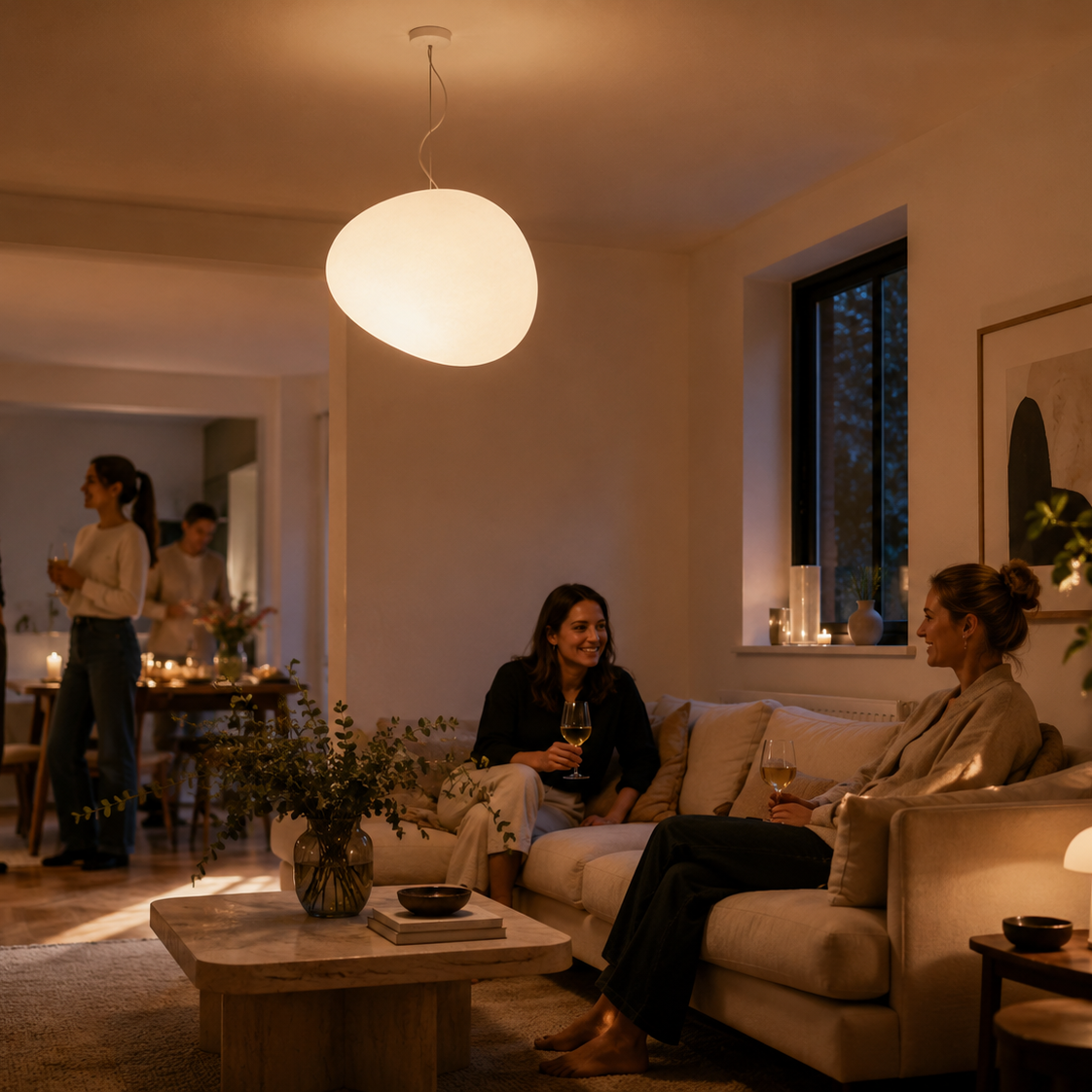 Ivory Egg Pendant Light
