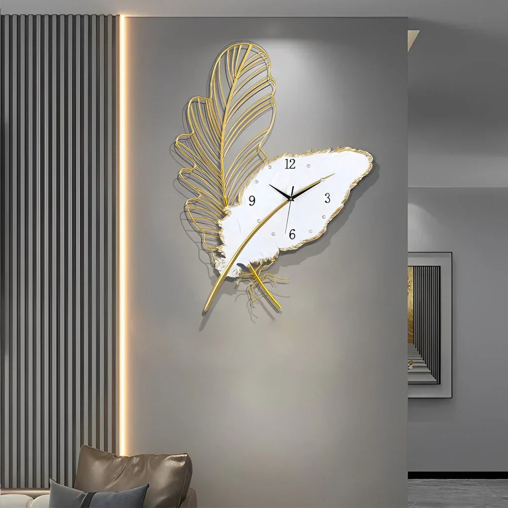 Feather Form LED Wall Clock