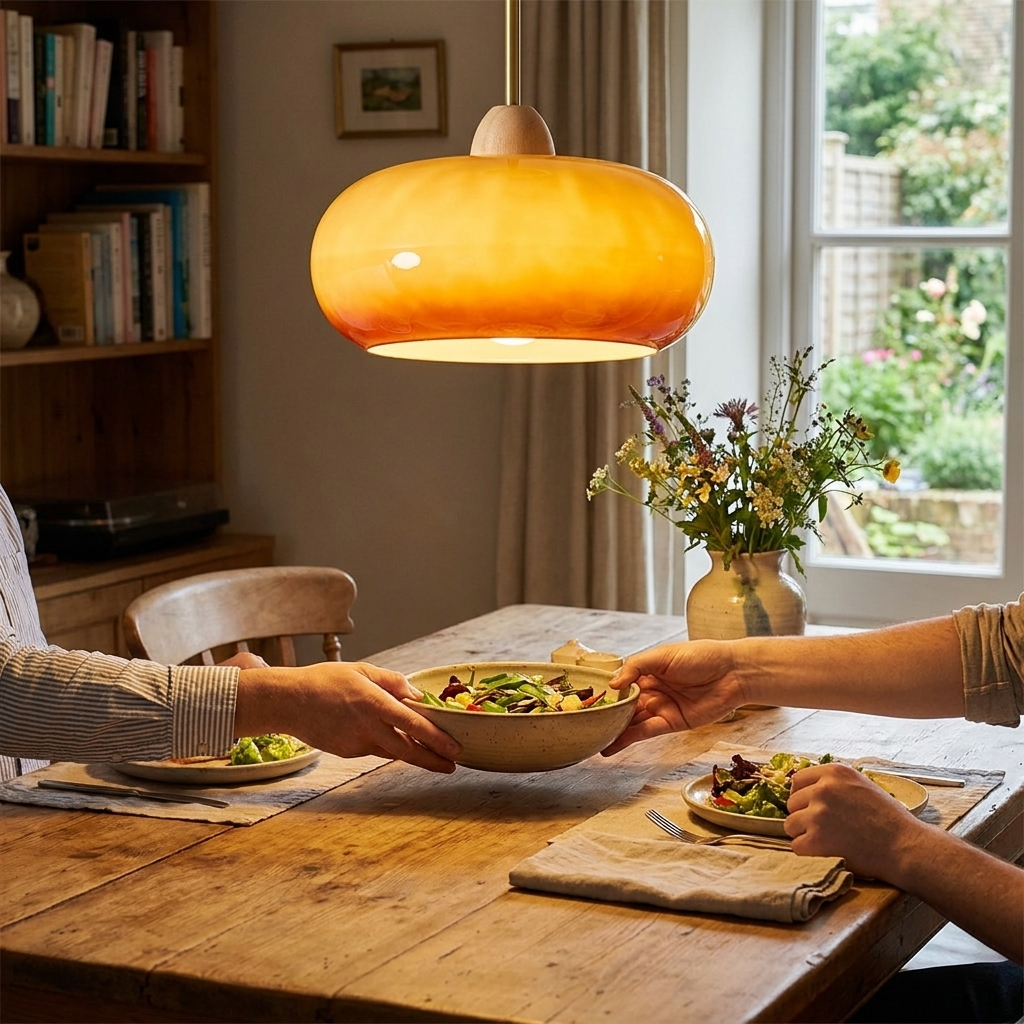 Bauhaus Disc Ceiling Light in use