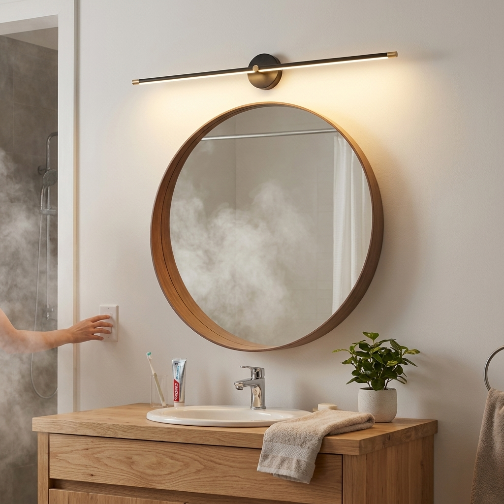 Aurora Linear Vanity Light in use