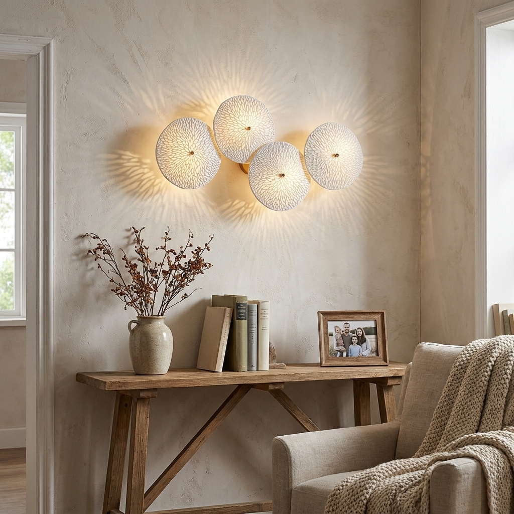 Lotus Petal Wall Lamp in use