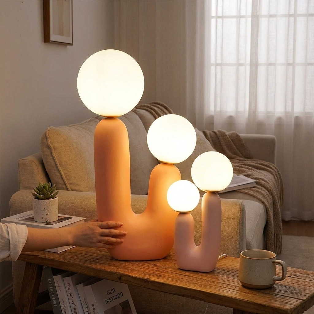 Oo Rough Table Lamp in use