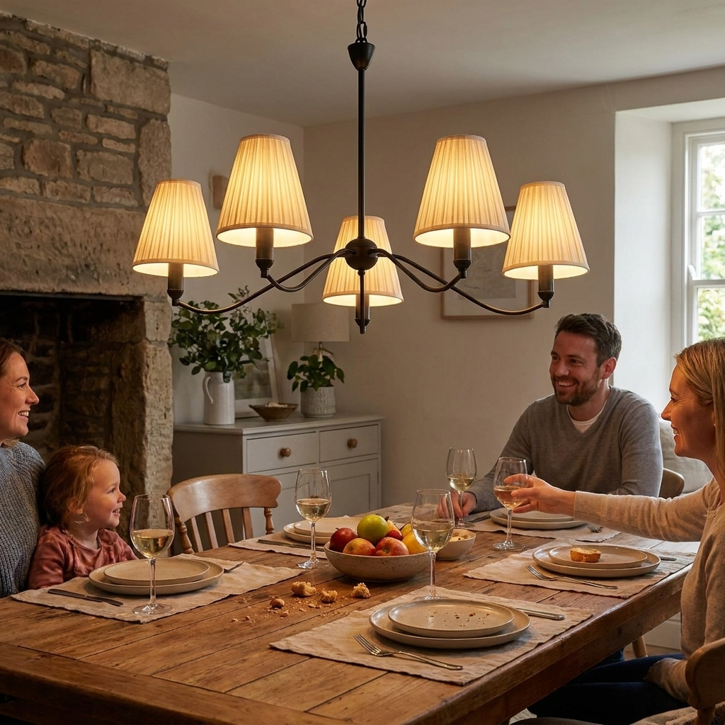 Kandras Chandelier in a styled interior setting