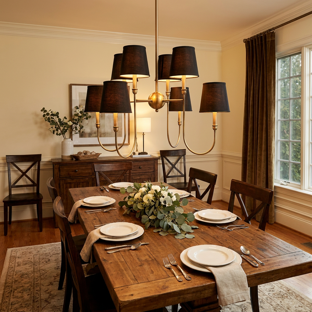 Alden Chandelier in a styled interior setting