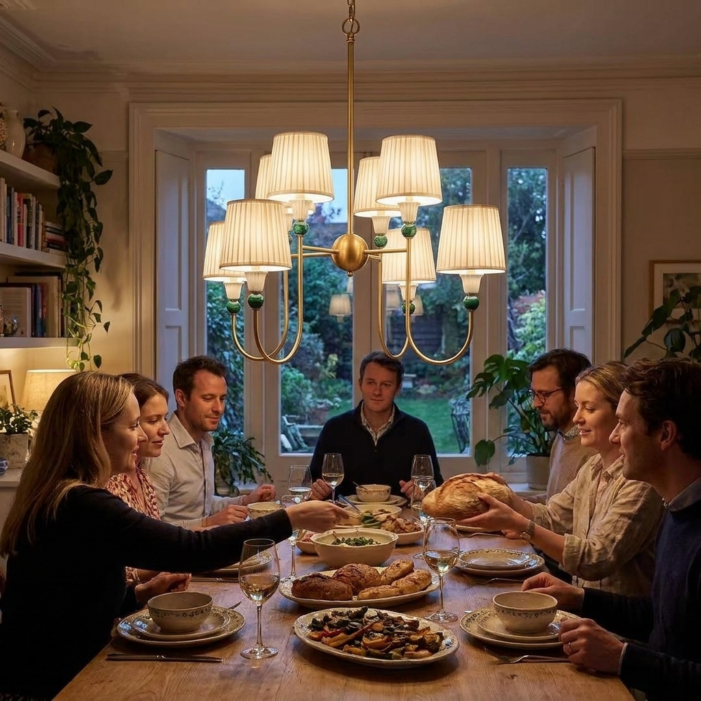 Palmer Chandelier in a styled interior setting