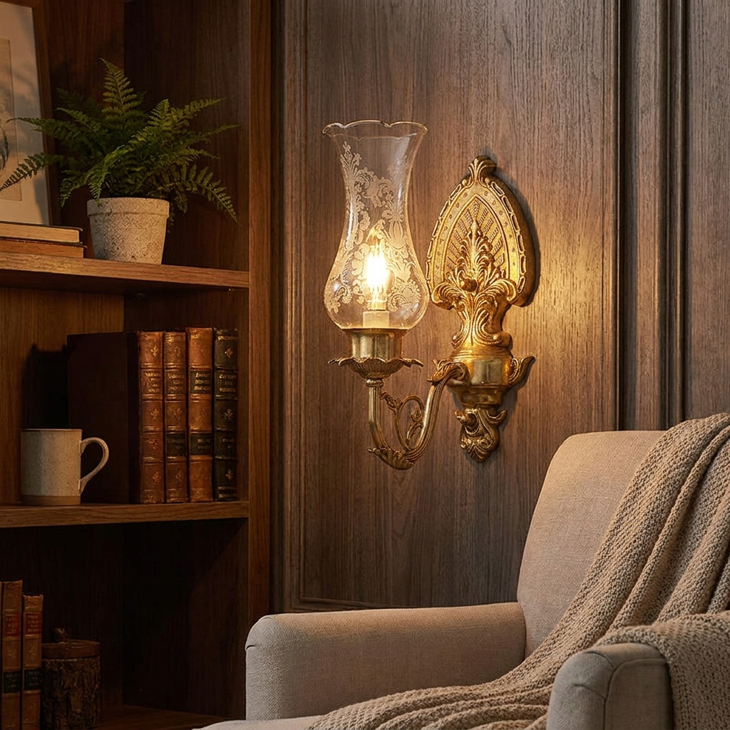 Athea Wall Sconce in a styled interior setting