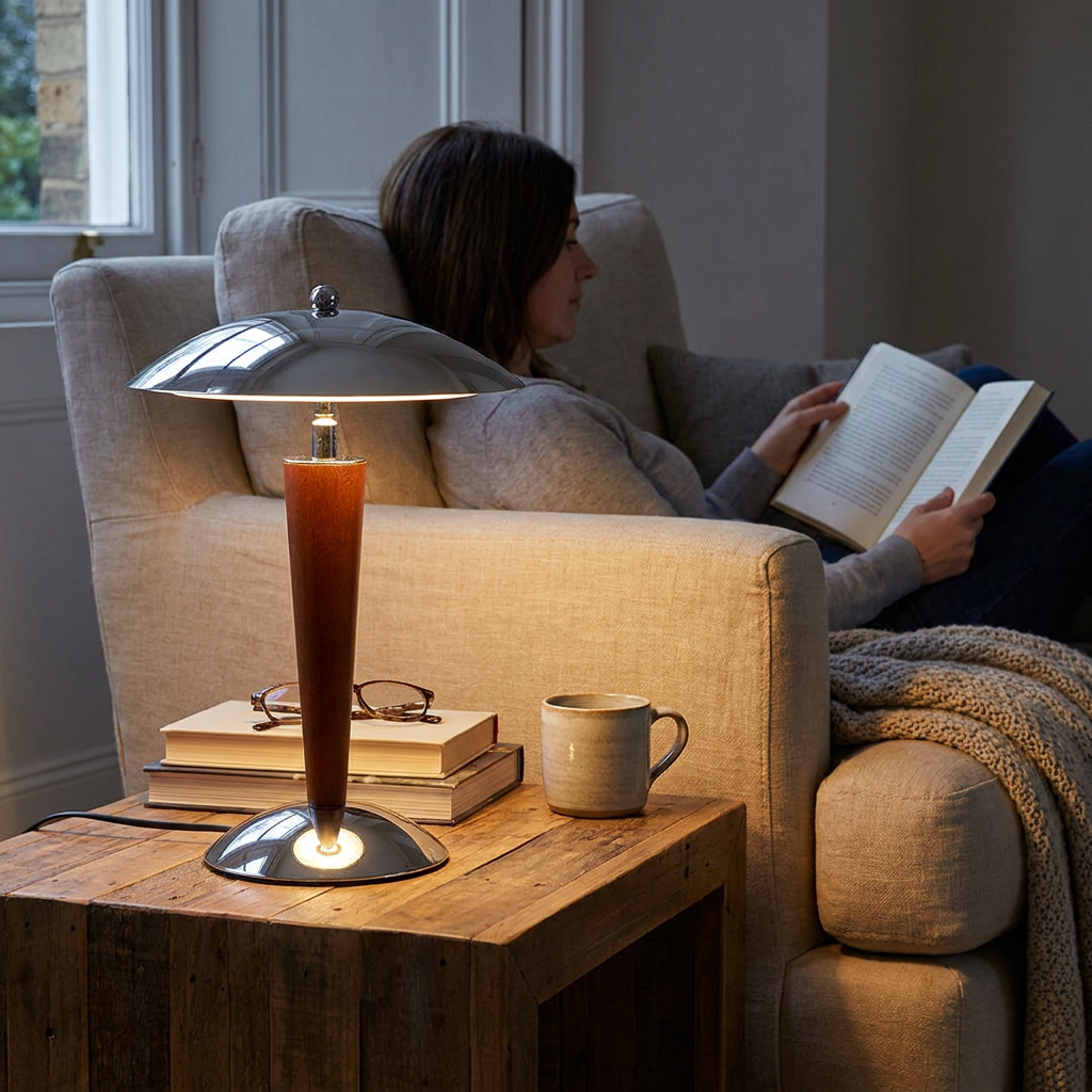 Volos Dome Table Lamp in a styled interior setting