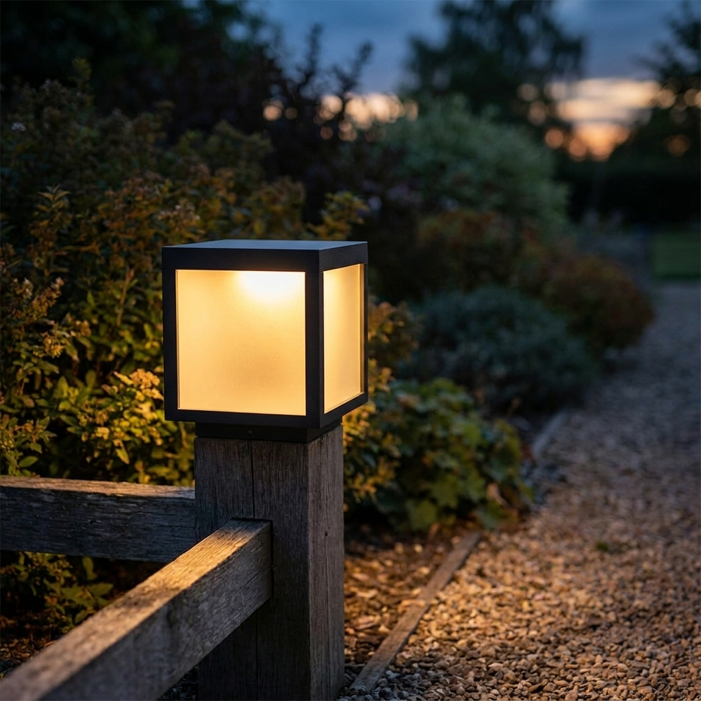 Square Frame Post Outdoor Light