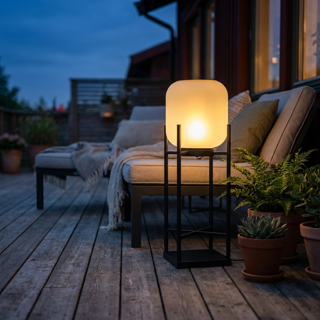 Lantern Outdoor Solar Floor Lamp