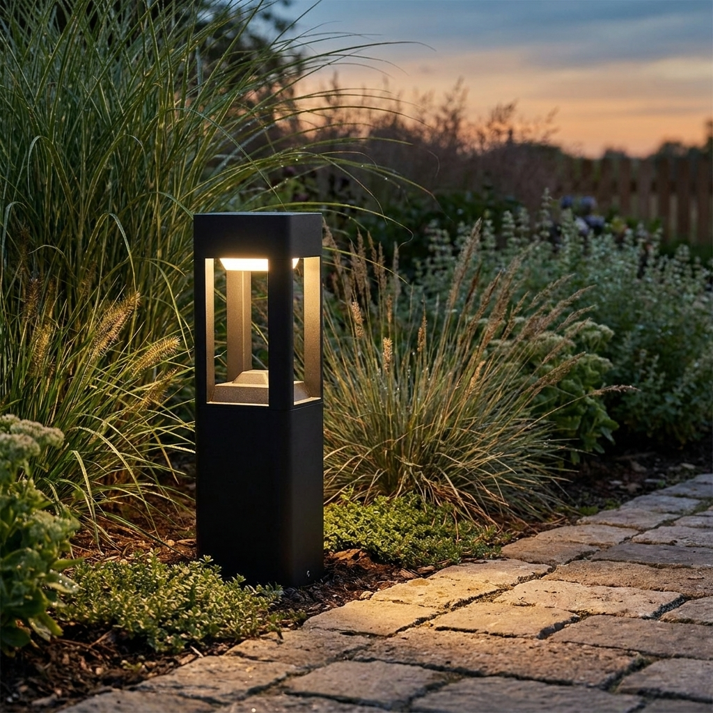 Rectangular Column Garden Outdoor Light