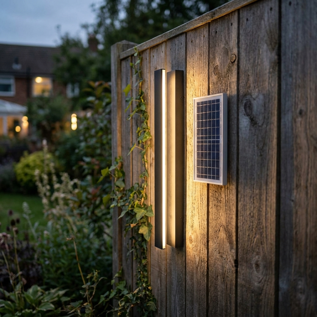 Long Strip Solar Outdoor Sconce