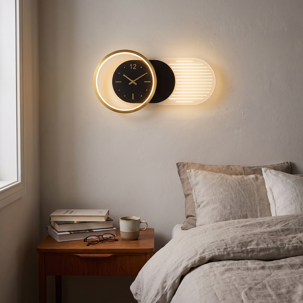 Clock LED Wall Lamp