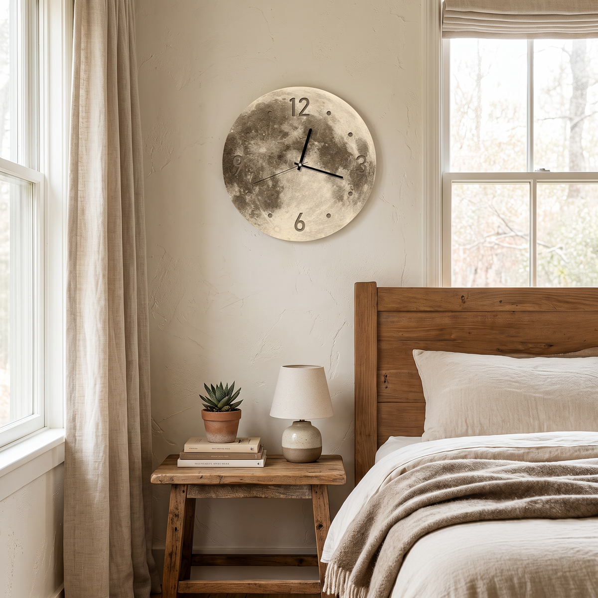 Moonlit Aura Wall Clock
