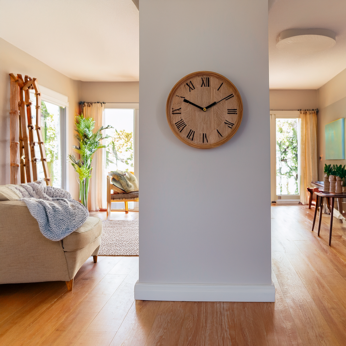 Round LED Wall Clock Light