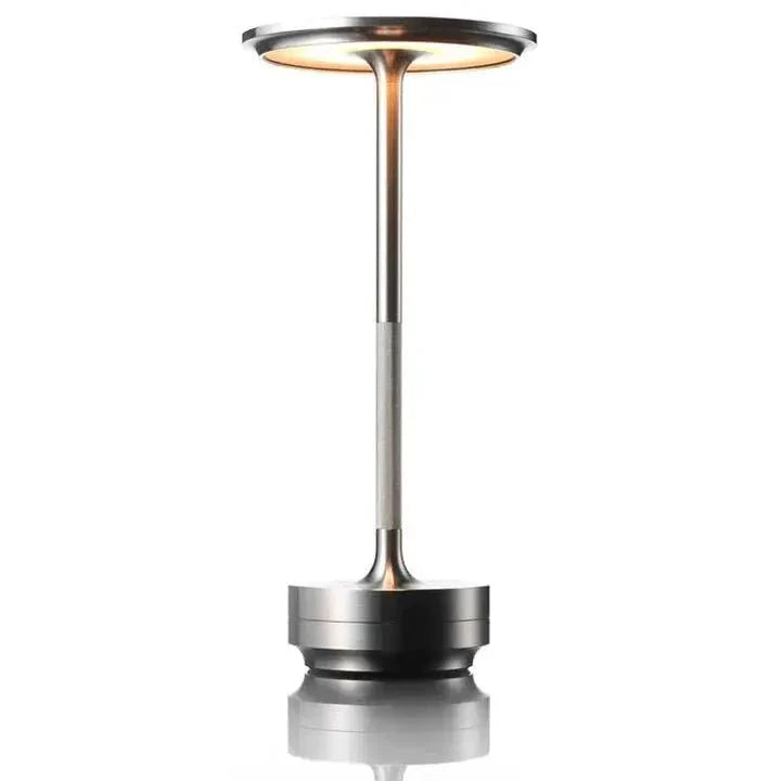 Spun Metal Cordless Table Lamp