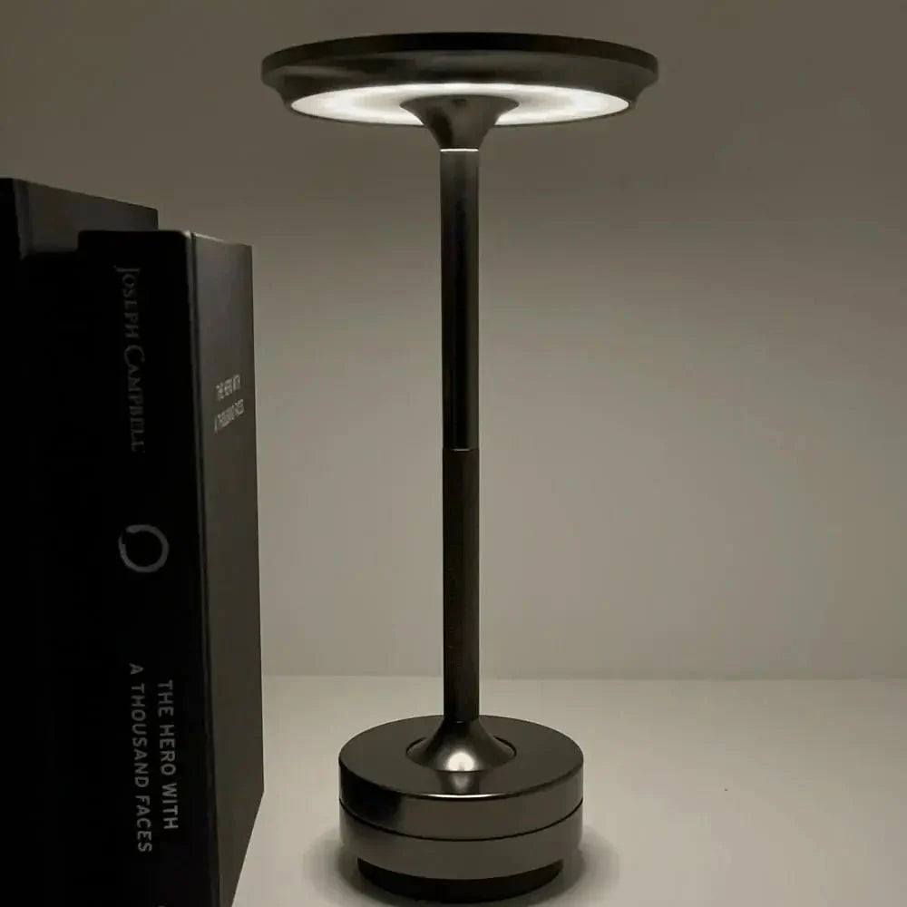 Spun Metal Cordless Table Lamp