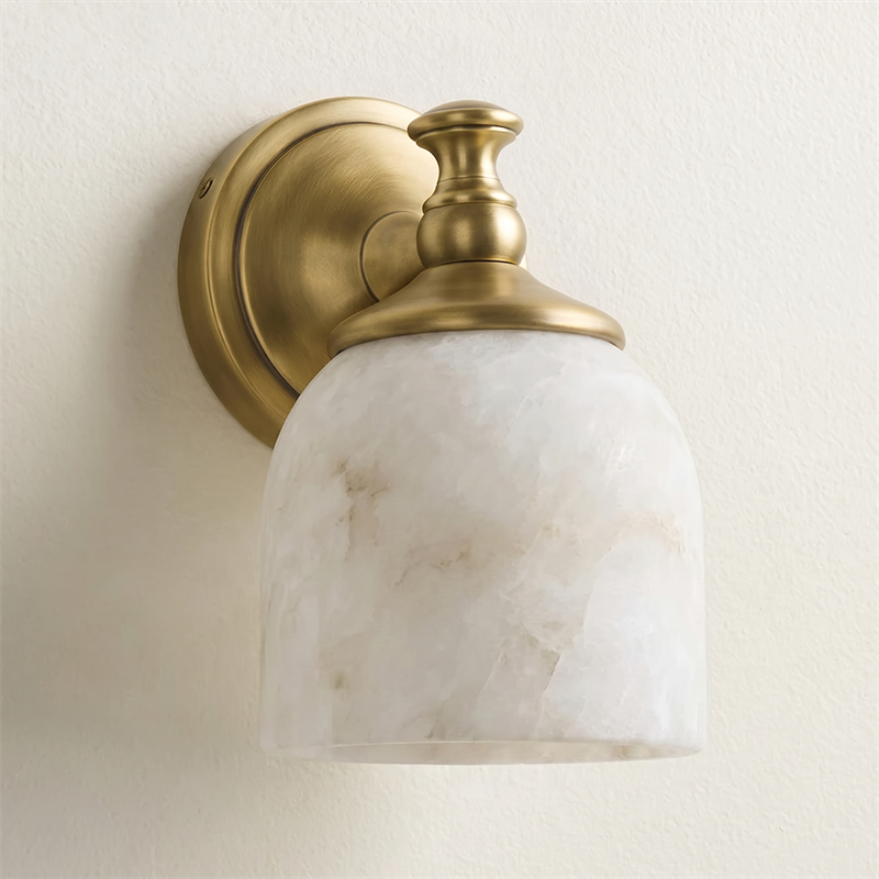 Medallion Milk Glass Sconce