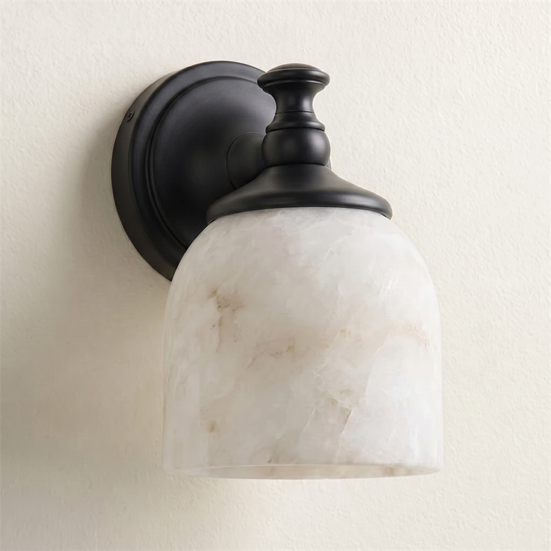 Medallion Milk Glass Sconce