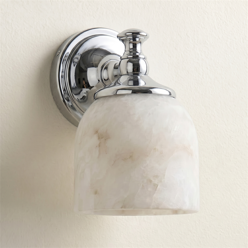 Medallion Milk Glass Sconce